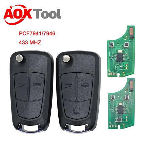 AOKTOOL Chave Remota Do Carro Para Opel E Vauxhall 433MHz PCF7941 7946