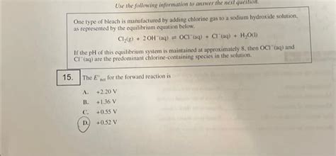 Use the following information to answer the next | Chegg.com 