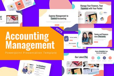 Accounting Powerpoint Template Incl. management & money - Envato