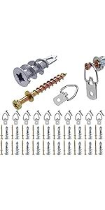 Ansoon Zinc Self Drilling Drywall Anchors With Screws Kit Heavy