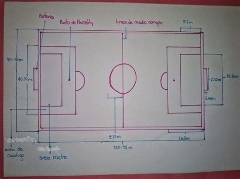 Mundial Cancha De F Tbol Profesional Con Sus Medidas