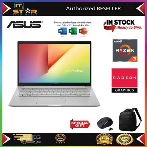 Asus Vivobook 14 M413d Aek253ts Ryzen 3 3250u Ram 4gbssd 512gb Amd Radeon™ Graphics