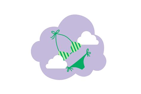 Summer Beach Bikini Cloud Icon Graphic By Goodcicadaid Creative Fabrica