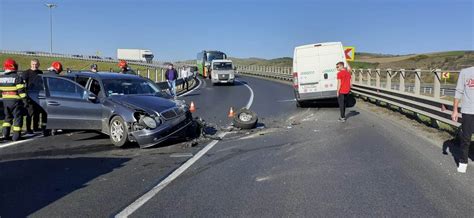 Accident soldat cu doi răniți aproape de Gilău pe nodul de legătură cu