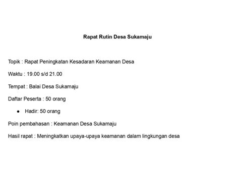 Contoh Notulen Rapat Yang Benar Beserta Formatnya Linovhr Blog