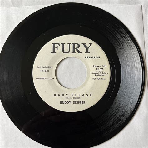 Buddy Skipper Baby Please Dont Be A Shame Fury 7 Single 45 1962 Nm