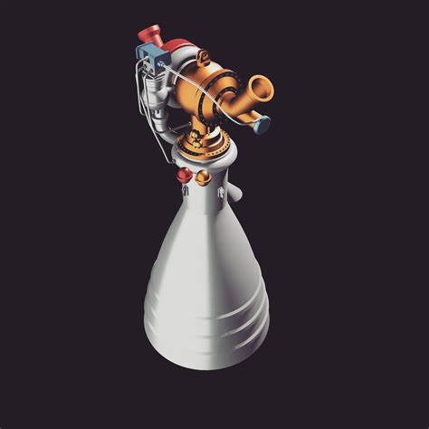 ISRO's Vikas engine used in PSLV, GSLV Mk 2 & 3. Made in Blender by me ...