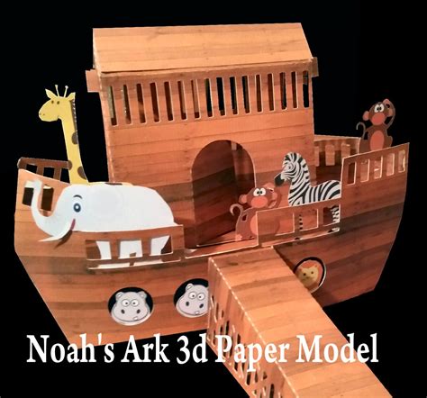 Noah S Ark 3d Papercraft Model SVG STUDIO And FCM Digital Etsy UK