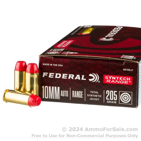 50 Rounds Of Discount 205gr Total Synthetic Jacket 10mm Ammo For Sale By Federal