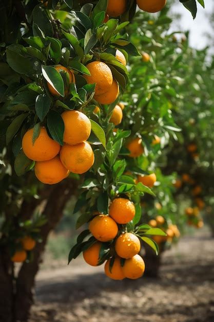 Un Mont N De Naranjas En Un Rbol Con Hojas Verdes Foto Premium