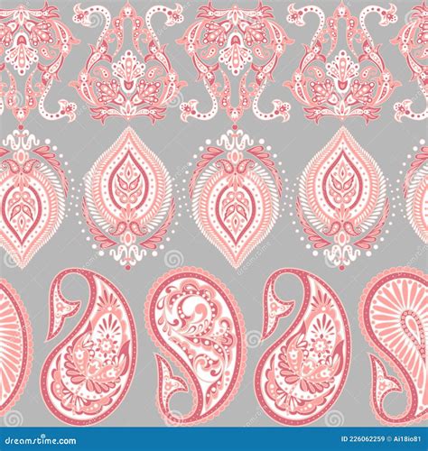 Motif Cachemire Transparent Dans Le Style Indien. Illustration ...