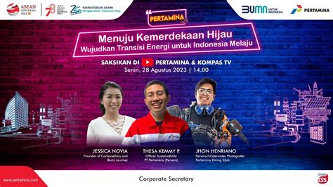 LIVE Pertamina Talks Wujudkan Transisi Energi Untuk Indonesia Melaju