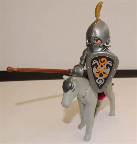 Playmobil Le Chevalier Double Serpent Cheval Armes Moyen Age