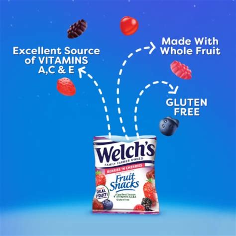 Welch S Berries N Cherries Fruit Snacks 0 8oz Pouches 10ct Box 10