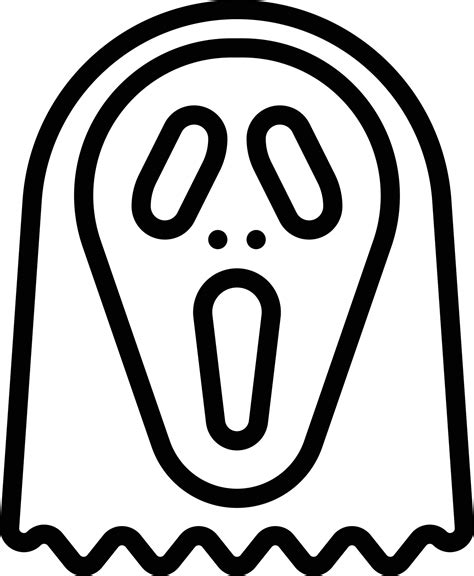 Mask Ghost Scream Hallow Halloween Outline Icon 14356949 Vector Art At Vecteezy