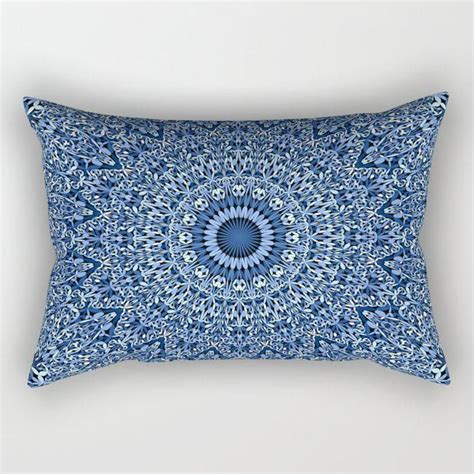 Sacred Blue Garden Mandala Rectangular Pillow By David Zydd Bestrectangularpillows