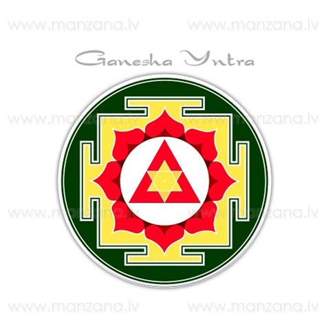 Прозрачная наклейка GANESHA JANTRA – Manzana.lv