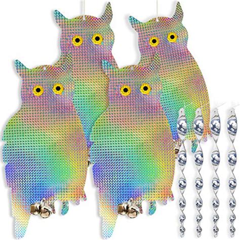 Homescape Creations Owl Decoy Scare Plastic Hanging Reflective Scarer