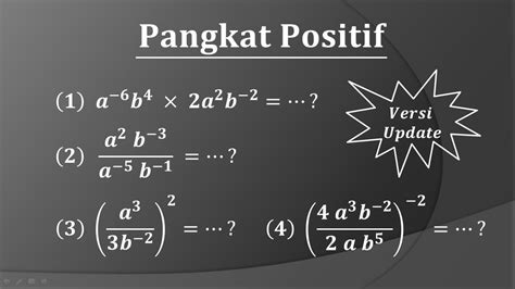 Cara Mengerjakan Bentuk Sederhana Pangkat