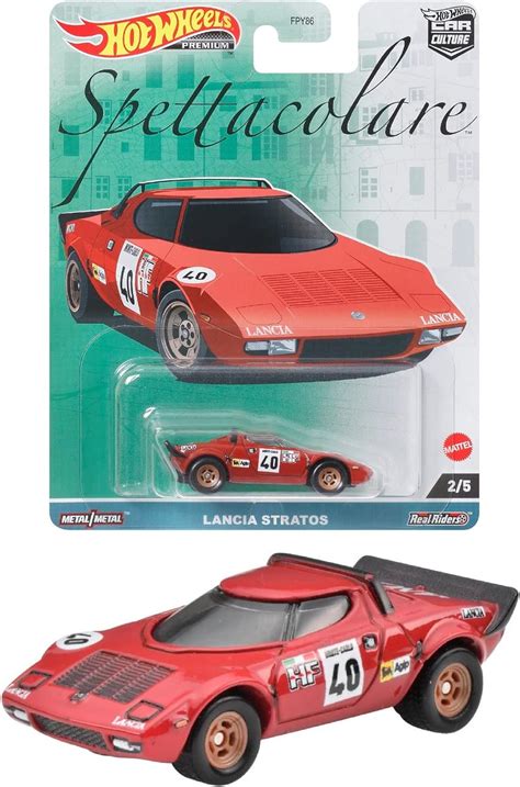 Amazon ホットウィール Hot Wheels カーカルチャー スペッタコラーレ ランチア ストラトス 3才 HKC49 ミニカーダイキャストカー ホビー