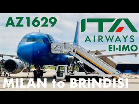 ITA Airways AZ1629 From MILAN LINATE LIN To BRINDISI BDS Business Class