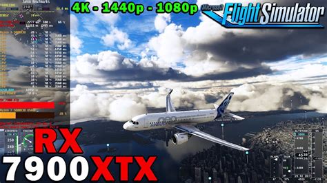 Microsoft Flight Simulator RX 7900 XTX Ryzen 7 5800X3D 4K 1440p