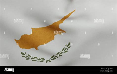 National Flag Of Cyprus Waving 3d Render Republic Of Cyprus Flag