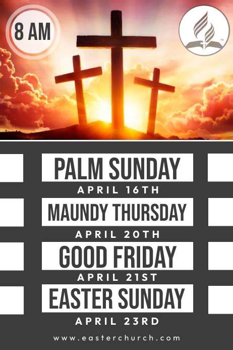 Holy Week Poster Template Postermywall