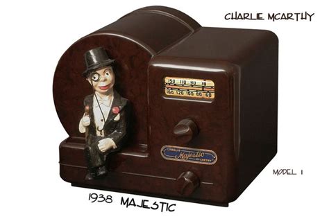 Radio Novelty Majestic Charlie Mccarthy Model Number 1 Radio