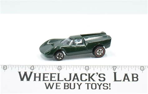 Lola Gt Dark Green Redline Hot Wheels Mattel Vintage Rl