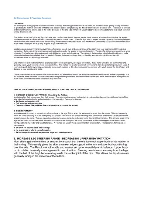 Ski biomechanics | DOCX