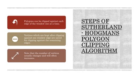 Sutherland Hodgman Polygon Clipping Algorithm Ppt