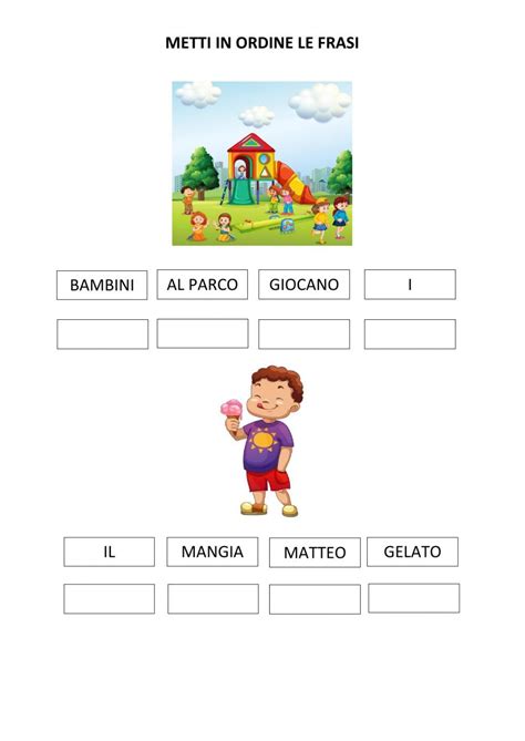 Riordino Di Frasi Online Worksheet For 2 You Can Do The Exercises