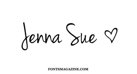 Jenna Sue Font Download | The Fonts Magazine