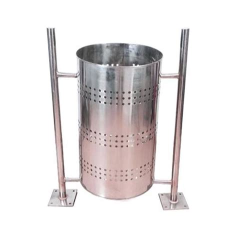 Open Top Stainless Steel Trio Dustbin Material Grade Ss 321 Capacity