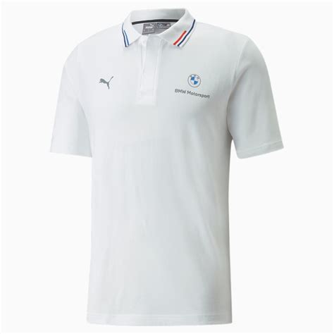 Поло BMW M Motorsport Men's Polo Shirt | Колір: Білий | Puma White ...