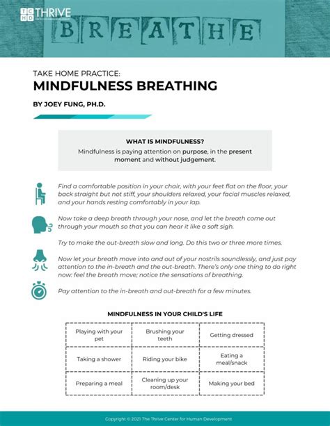 A 4-Step Mindful Breathing Exercise - The Thrive Center for Human ...