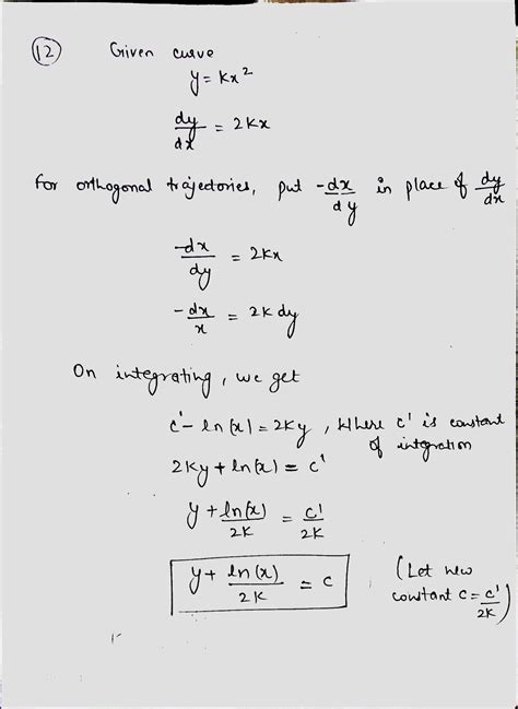 [solved] Find The Orthogonal Trajectories 12 60pts Find The Course Hero