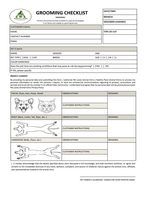 Groomingcheck List | Download Free PDF | Pet | Dogs