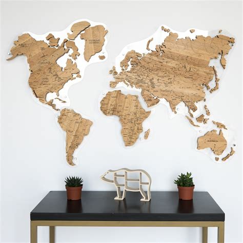 The Best World Map Wall Decor Wood Parade – World Map With Major Countries