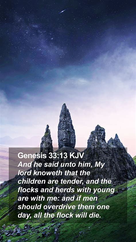 Genesis 33 13 KJV Mobile Phone HD Phone Wallpaper Pxfuel