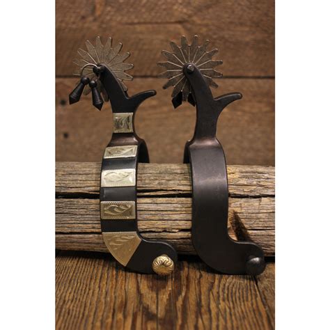 Black Steel Spurs With Jingle Bobs Custom Cowboy Shop