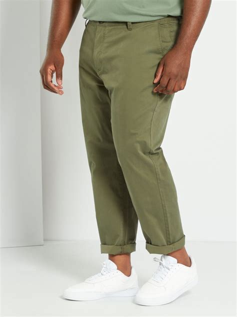 Straight Fit Chino Broek L Kaki Kiabi