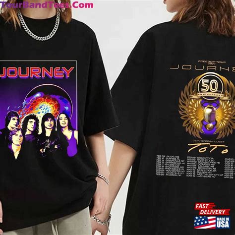 Journey Freedom Tour Shirt With Toto Concert Band Fan Sweatshirt