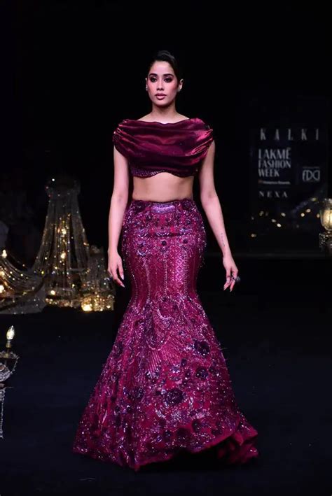 Janhvi Kapoors Mesmerizing Appearance In A Mermaid Lehenga At Lakme Fashion Week X Fdci 2024