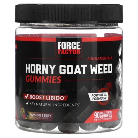 Force Factor Fundamentals Horny Goat Weed Passion Berry 90 Gummies