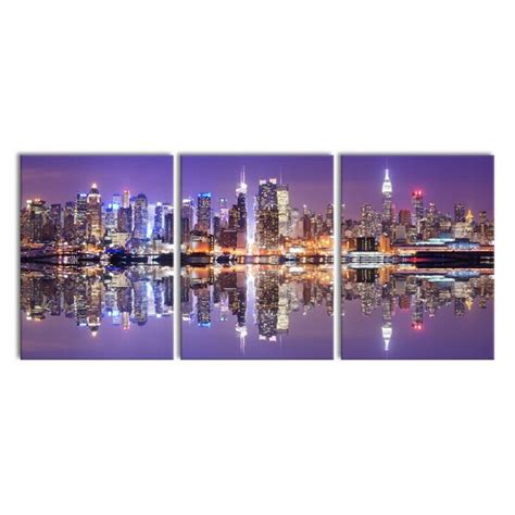 East Urban Home 3 Tlg Leinwandbilder Set Manhattan Skyline Wayfair De