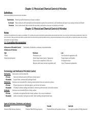 Chapter 11 Physical And Chemical Control Of Microbes Docx Chapter 11