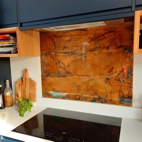 Glossy Copper Kitchen Splashback With Hertfordshire Finish Project