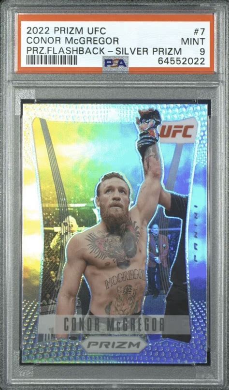 2022 Panini Prizm UFC Conor McGregor Flashback Silver Prizm 7 PSA 9